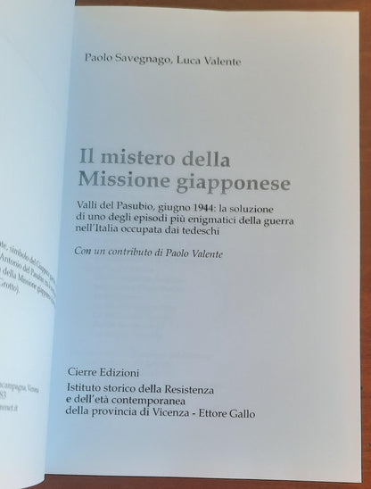 Il mistero della missione giapponese. Valli del Pasubio, giugno 1944