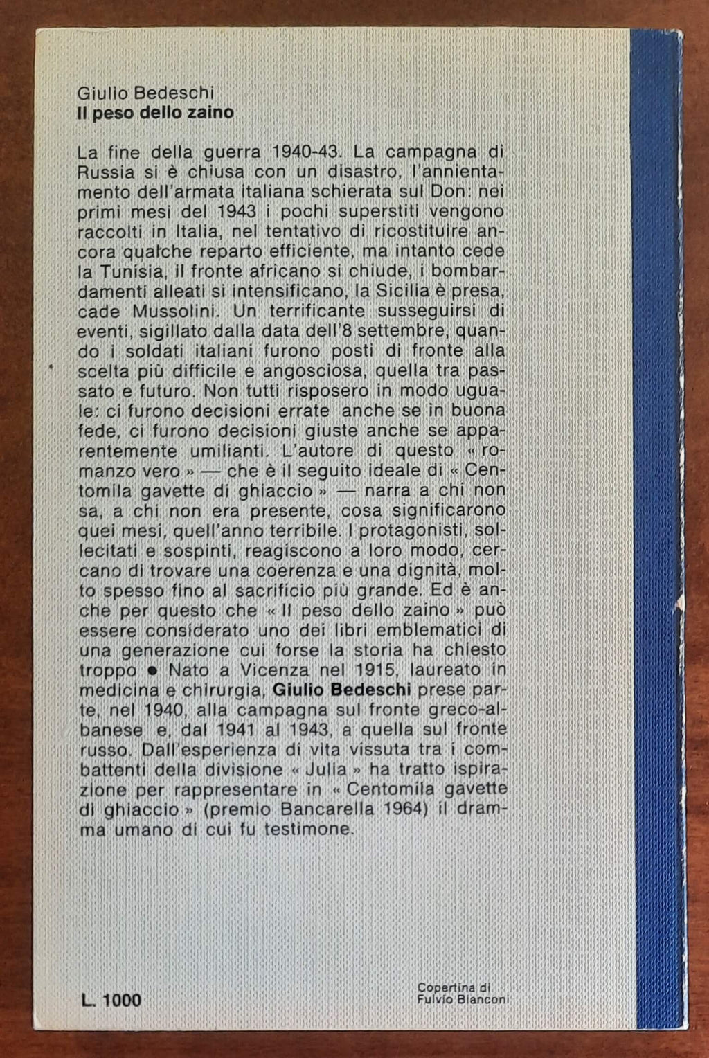 Il peso dello zaino - di Giulio Bedeschi