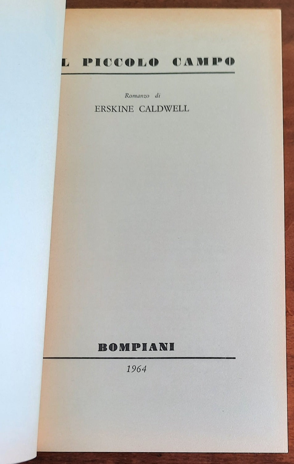 Il piccolo campo - Bompiani