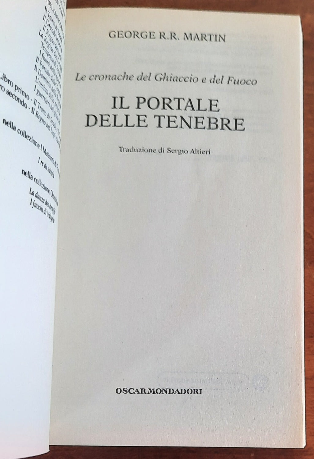 Il portale delle tenebre. Le Cronache del ghiaccio e del fuoco ( vol. 7 )