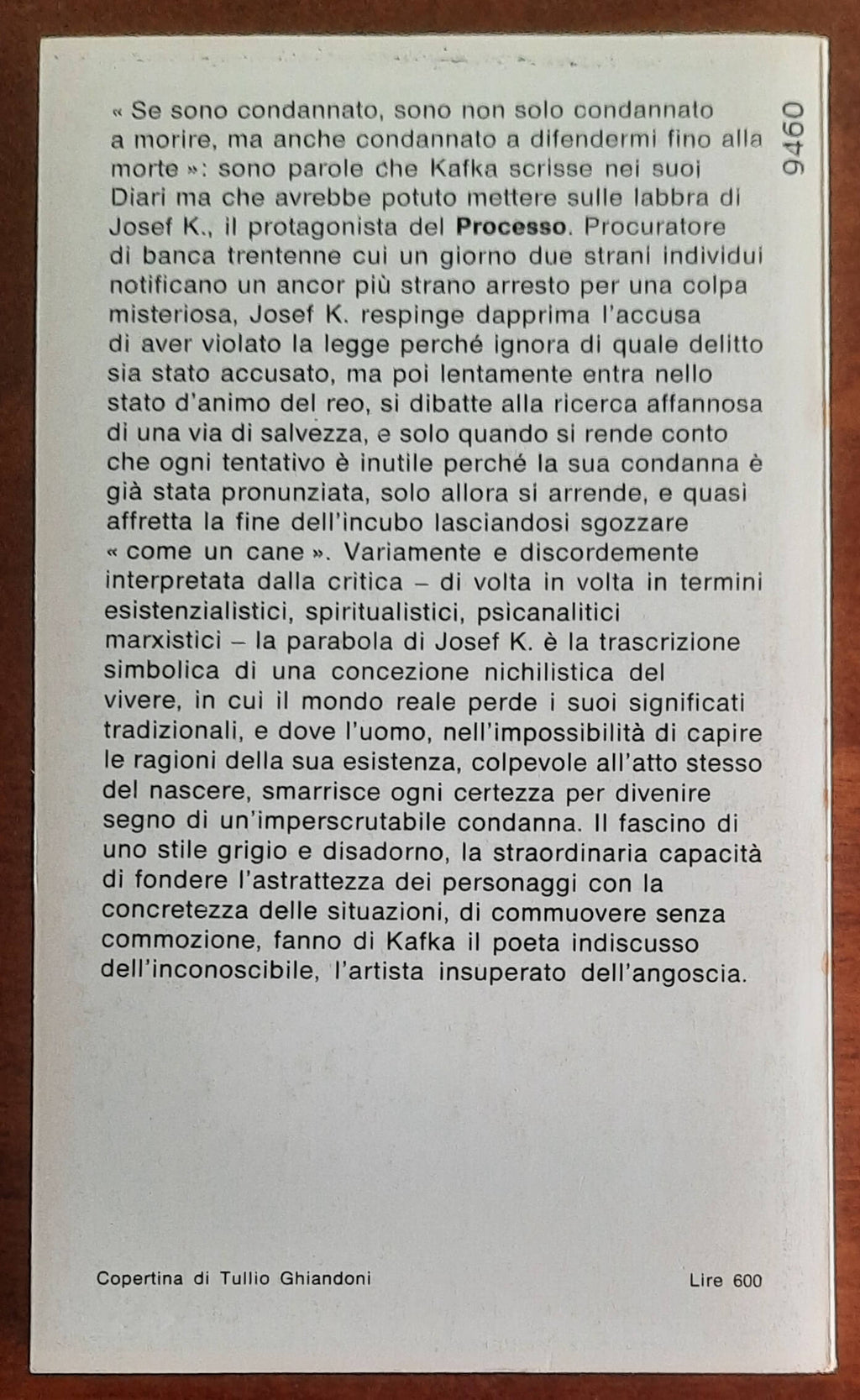Il processo - di Franz Kafka - Mondadori Oscar