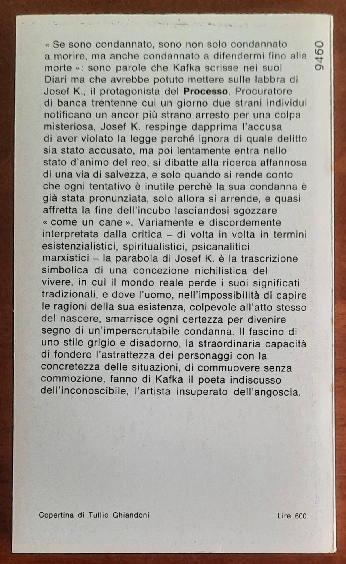 Il processo - di Franz Kafka - Mondadori Oscar