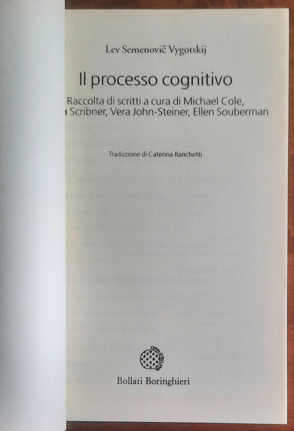 Il processo cognitivo - Bollati Boringhieri
