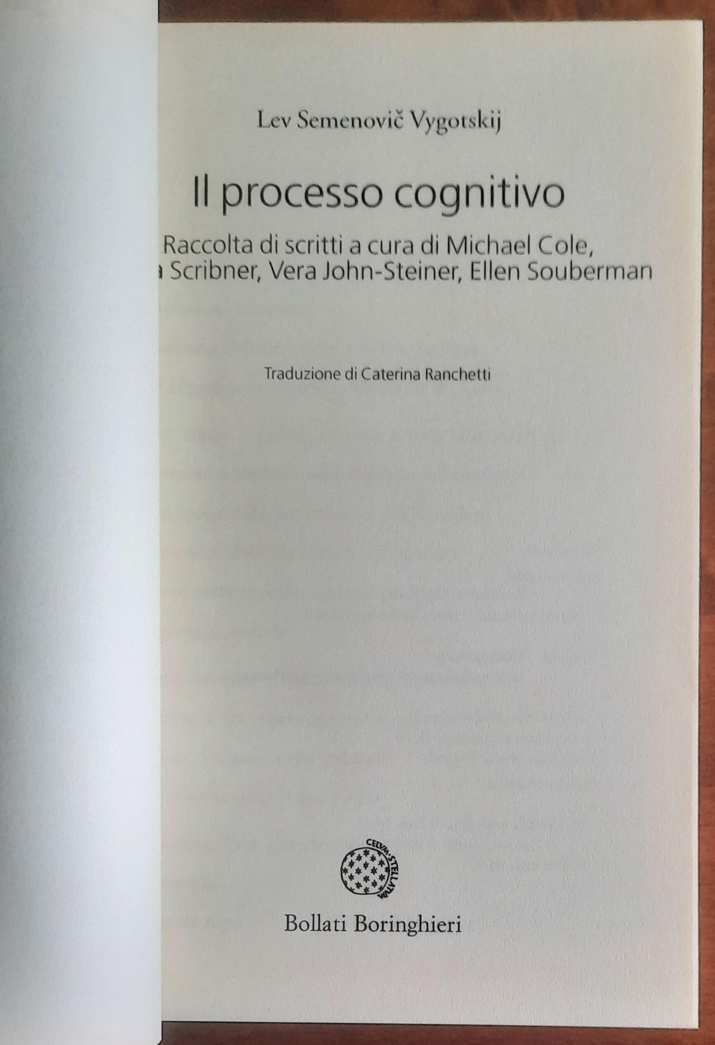 Il processo cognitivo - Bollati Boringhieri