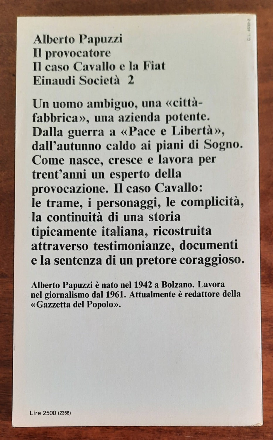Il provocatore. Il caso Cavallo e la Fiat