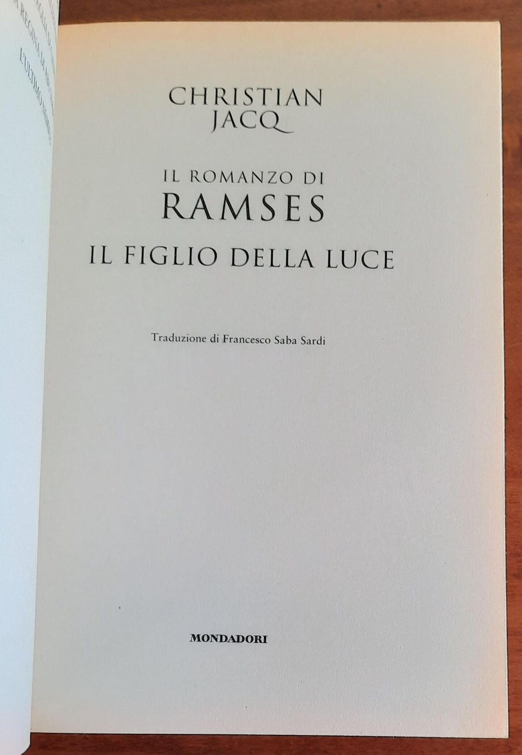 Il figlio della luce - Il romanzo di Ramses vol.1 - Libreria Biellese