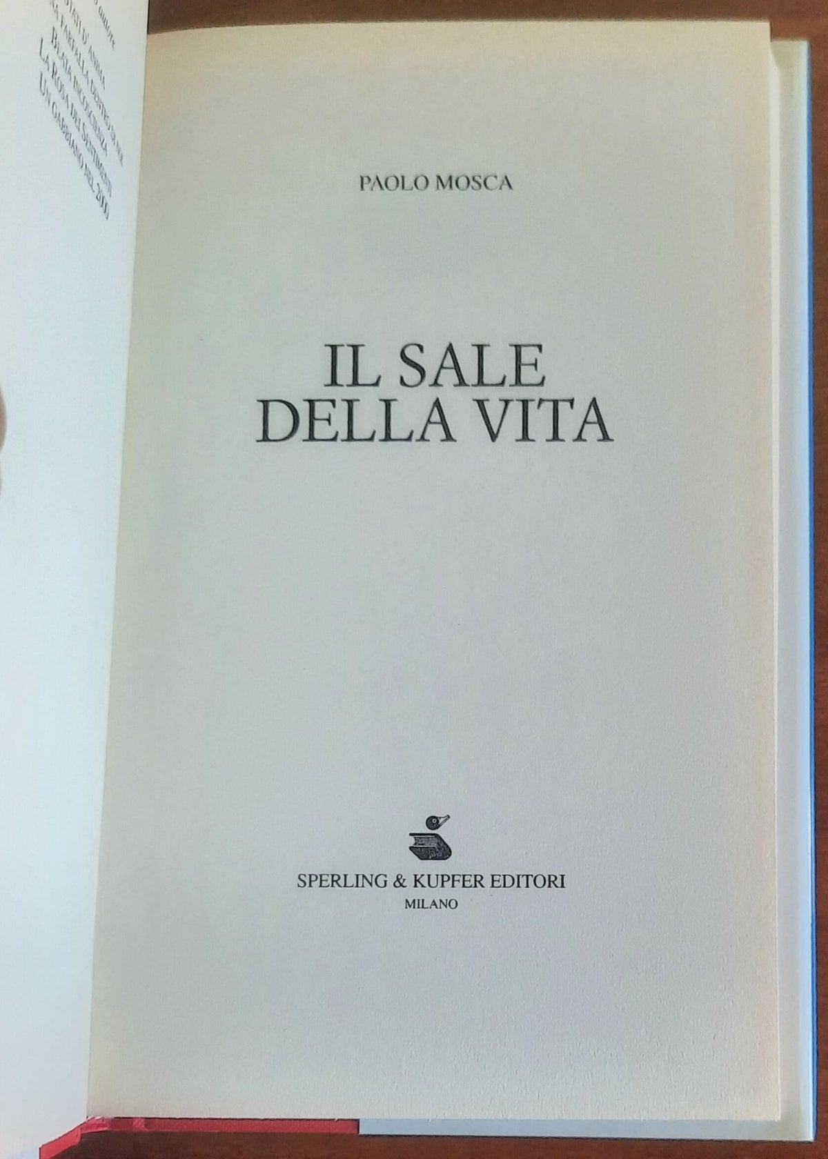 Il sale della vita - di Paolo Mosca