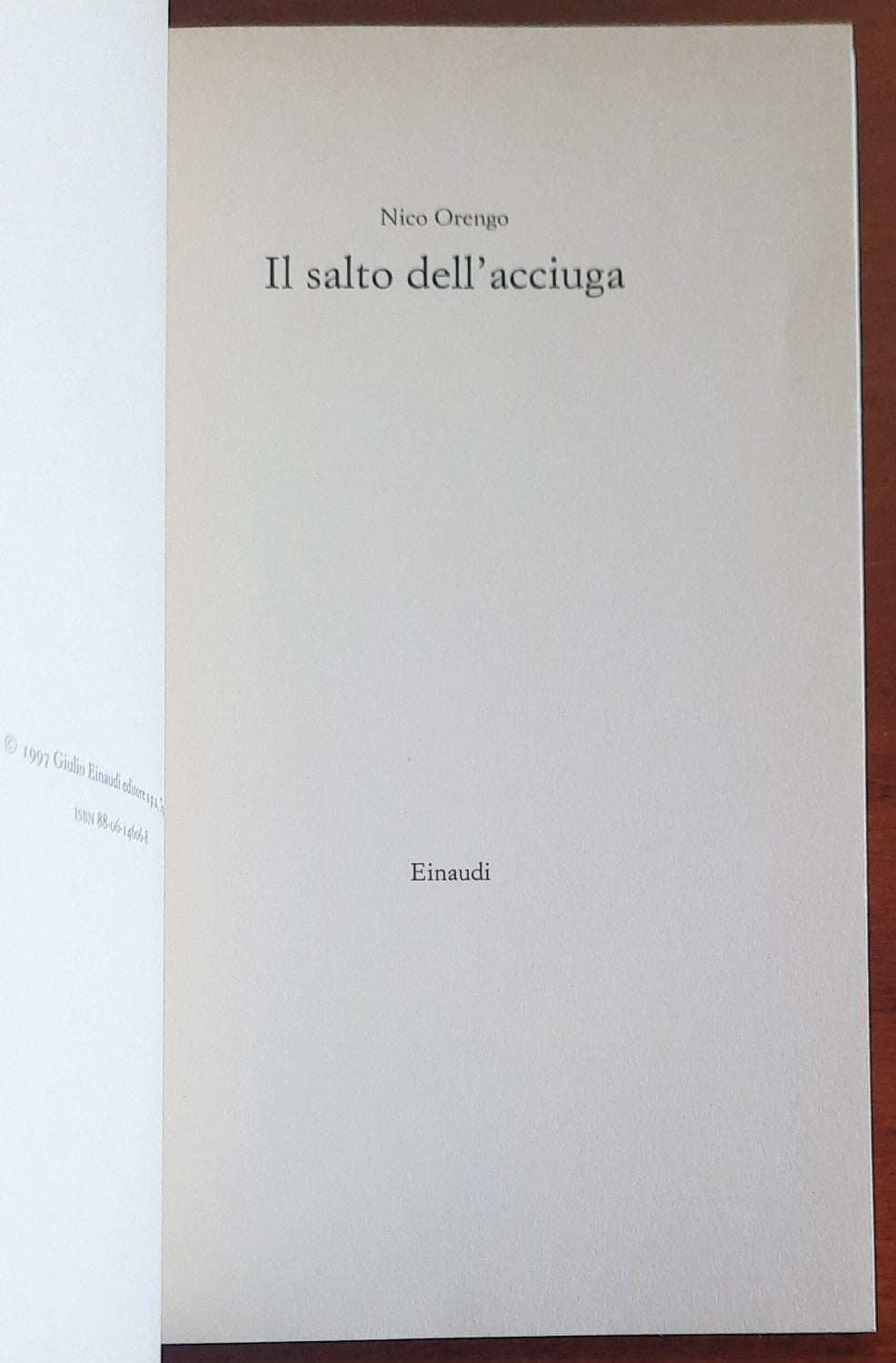 Il salto dell’acciuga - di Nico Orengo - Libreria Biellese