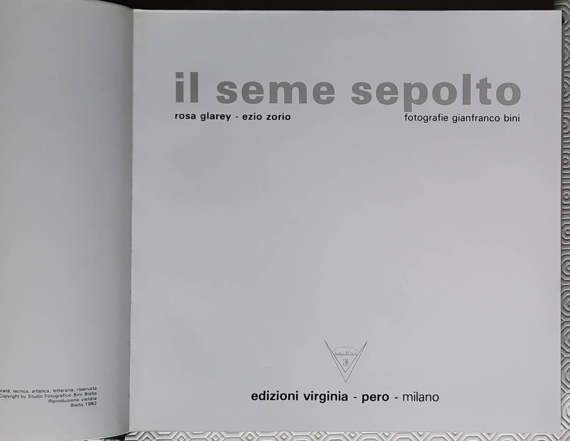 Il seme sepolto - di Gianfranco Bini - Edizioni Virginia - 1982