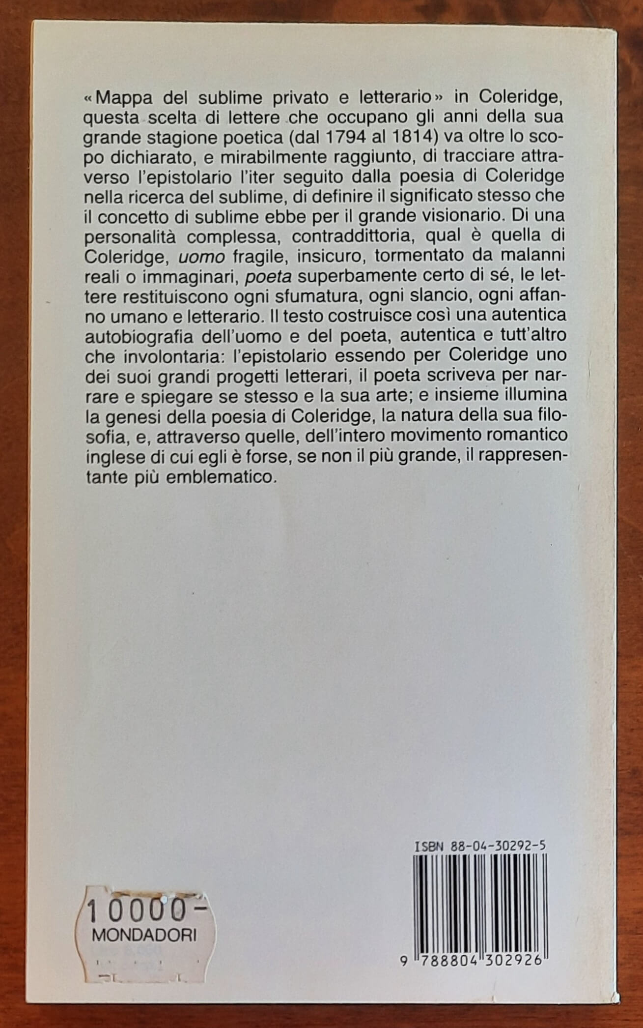 Il senso del sublime. Lettere dal 1794 al 1814 - Samuel Taylor Coleridge