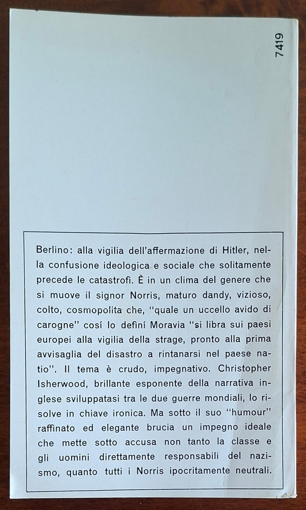 Il signor Norris se ne va - di Christopher Isherwood - Mondadori Oscar