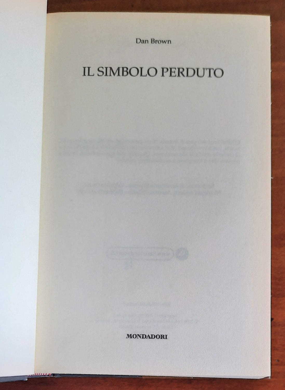 Il simbolo perduto - di Dan Brown - Libreria Biellese