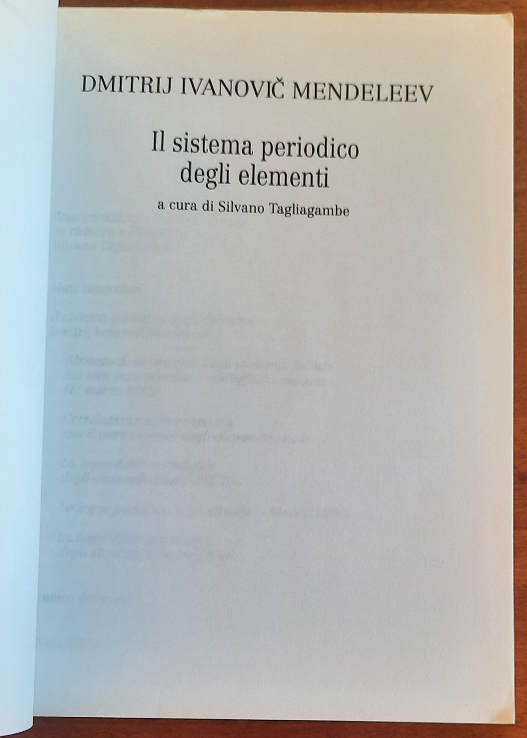 Il sistema periodico degli elementi - Edizioni Teknos