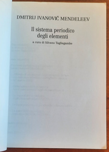 Il sistema periodico degli elementi - Edizioni Teknos