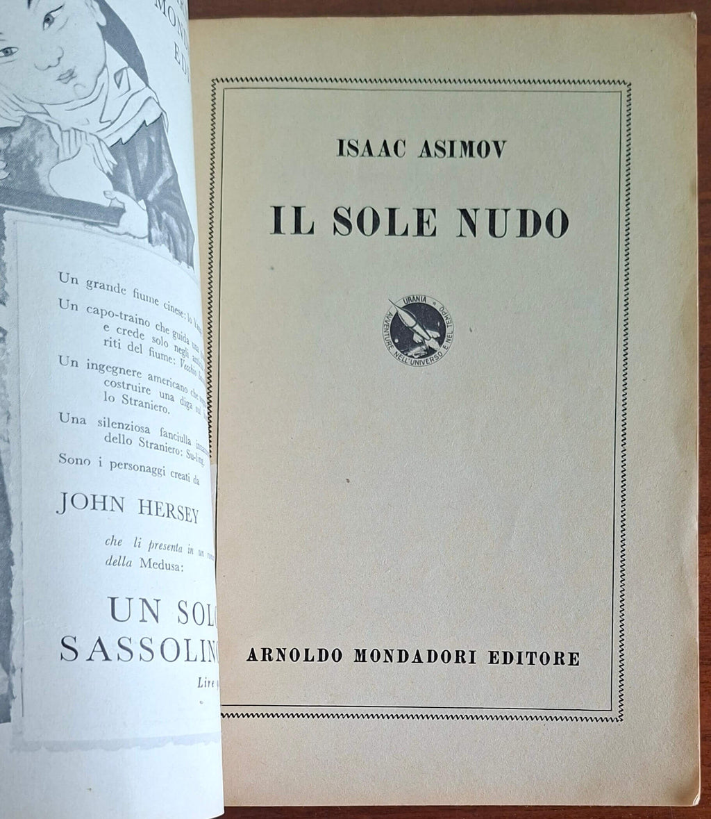 Il sole nudo - Isaac Asimov - Urania n. 161 del 26 Settembre 1957