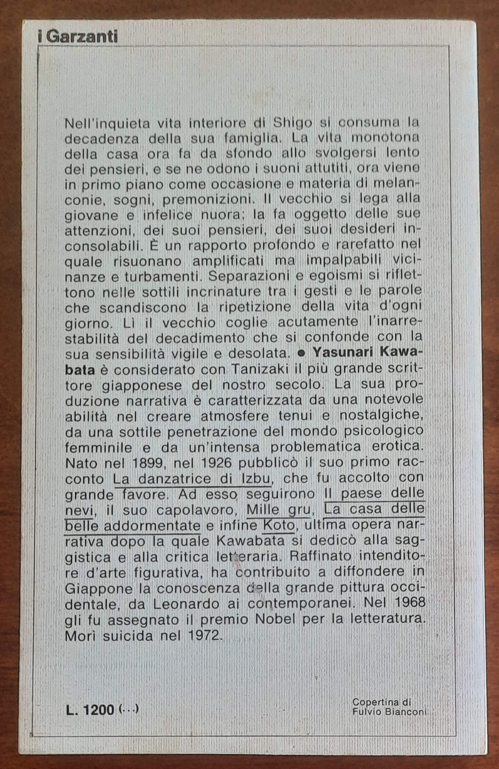 Il suono della montagna - di Yasunari Kawabata - Garzanti