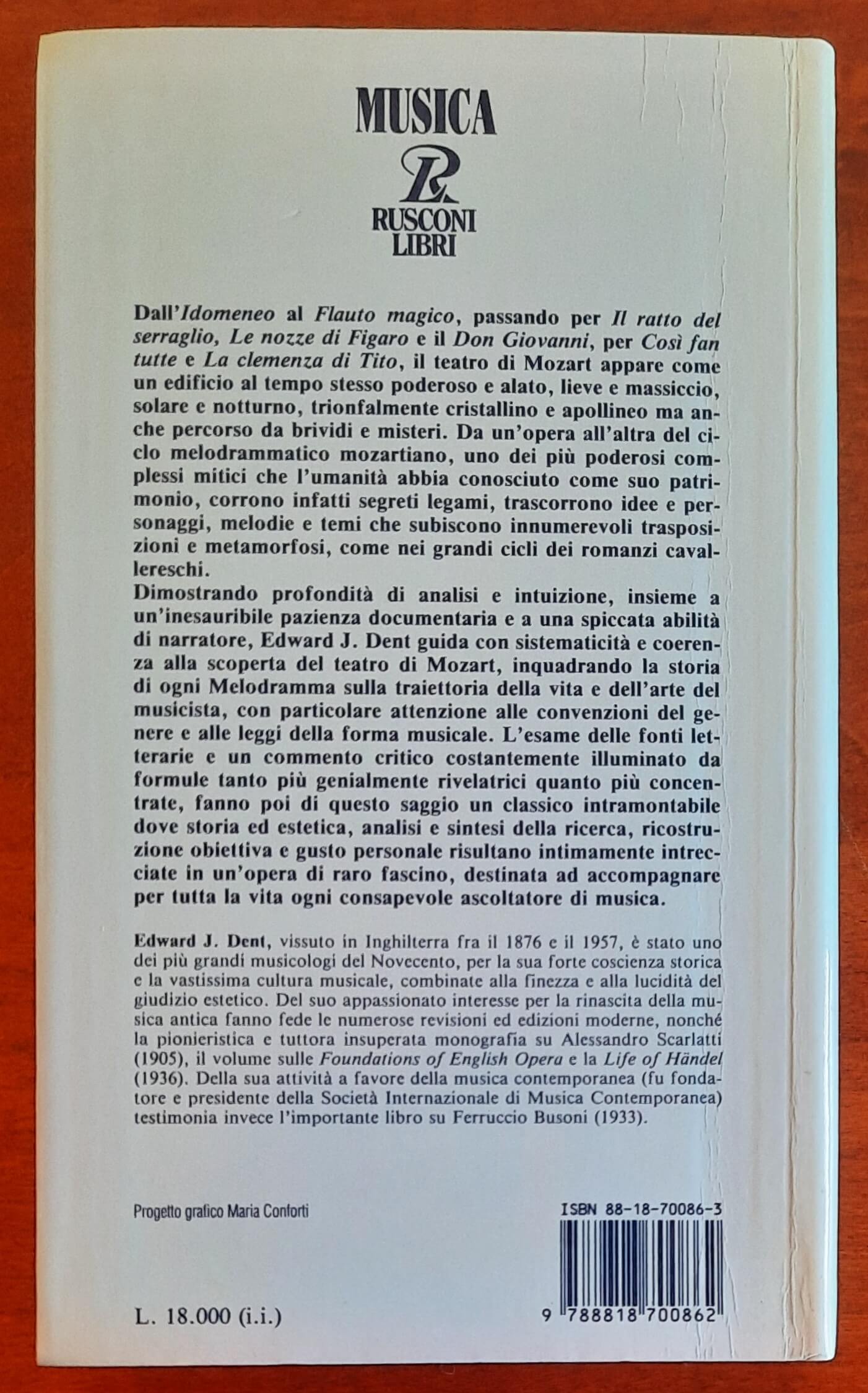 Il teatro di Mozart - Edward Joseph Dent - Rusconi