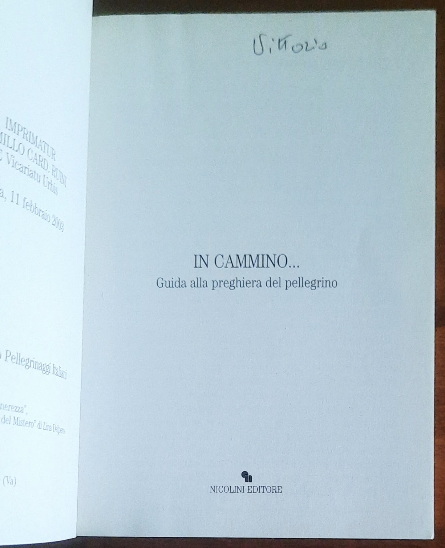 In cammino... Guida alla preghiera del pellegrino - Opera Diocesana Pellegrinaggi
