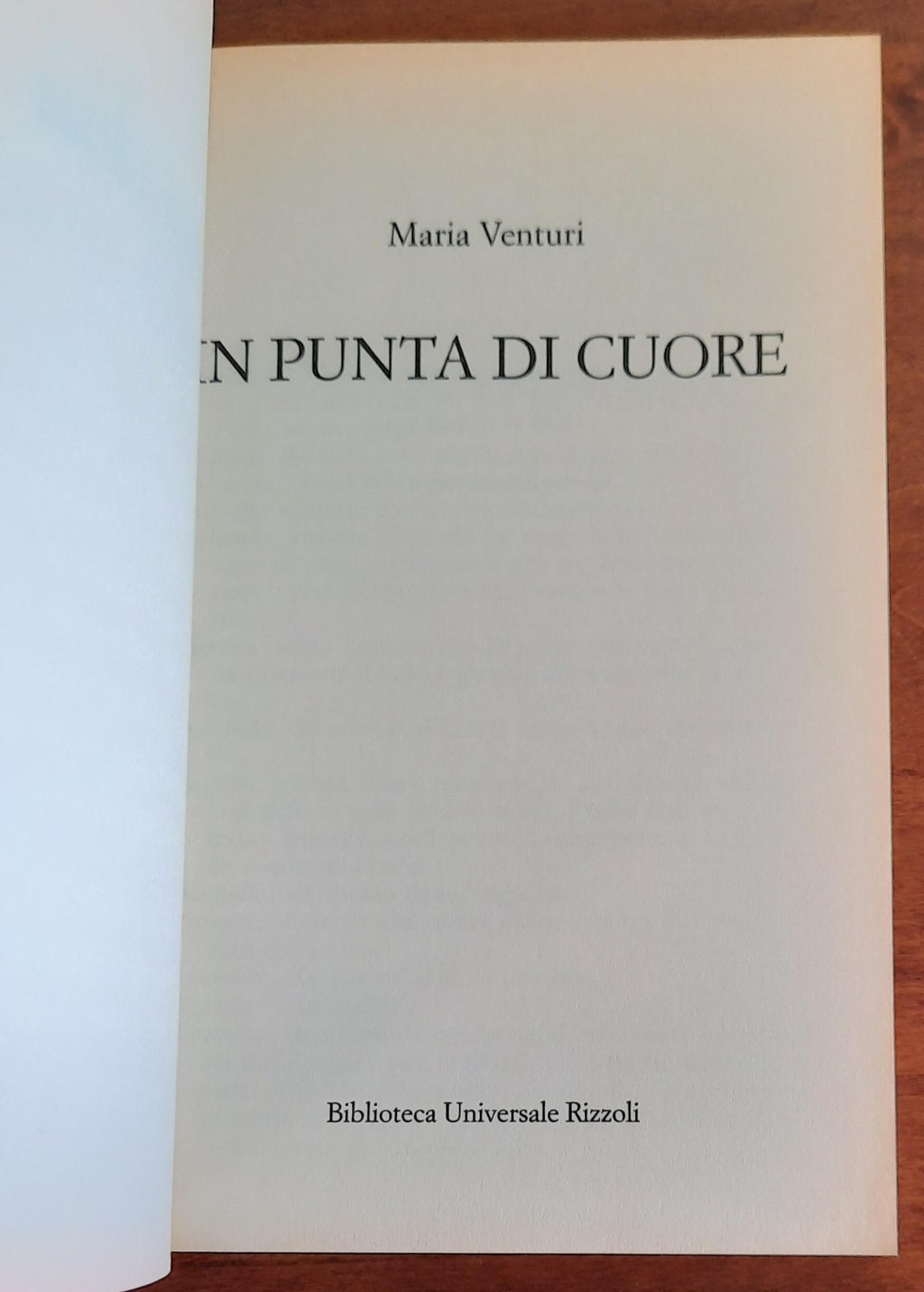 In punta di cuore - di Maria Venturi - Libreria Biellese