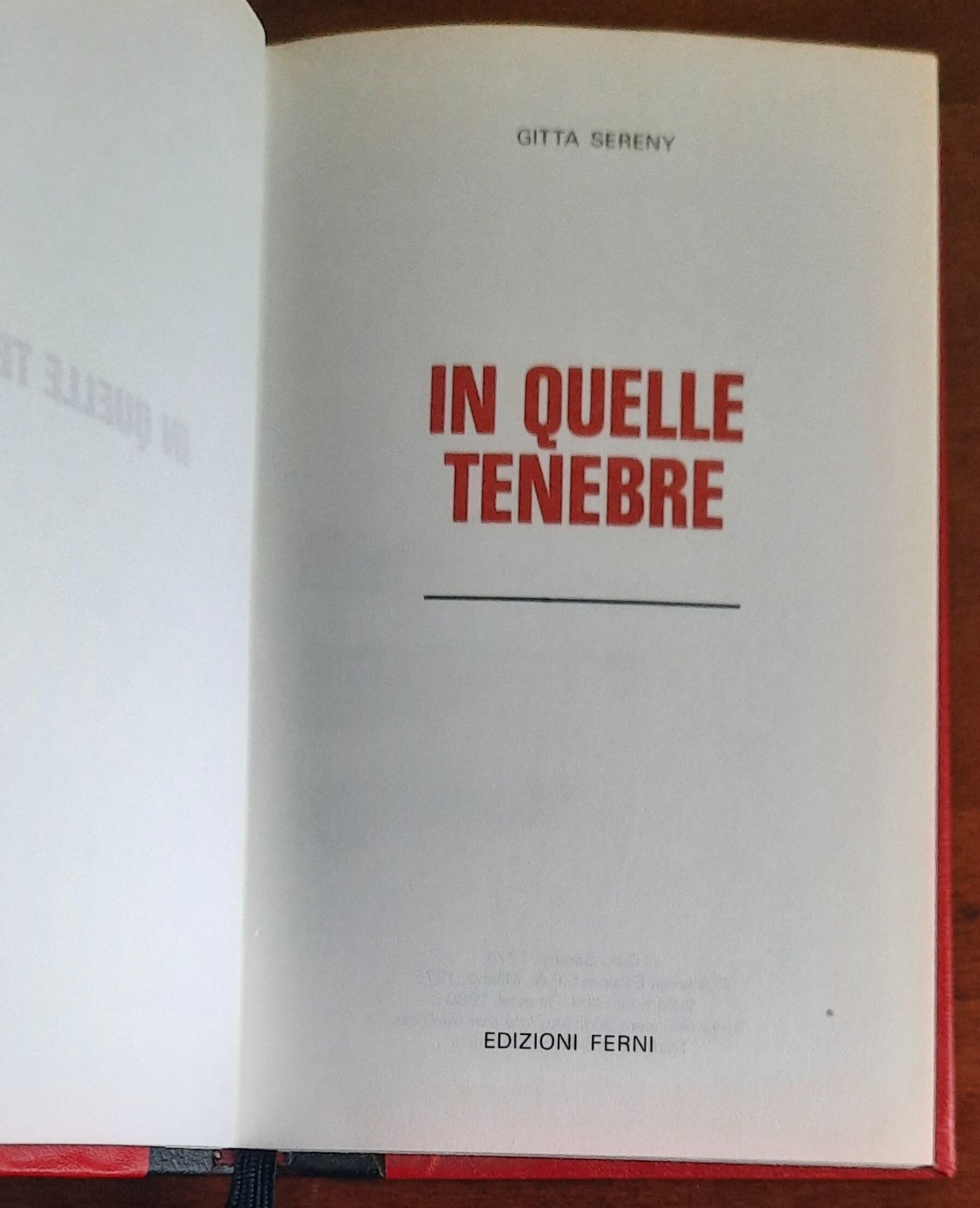 In quelle tenebre - di Gitta Sereny - Edizioni Ferni