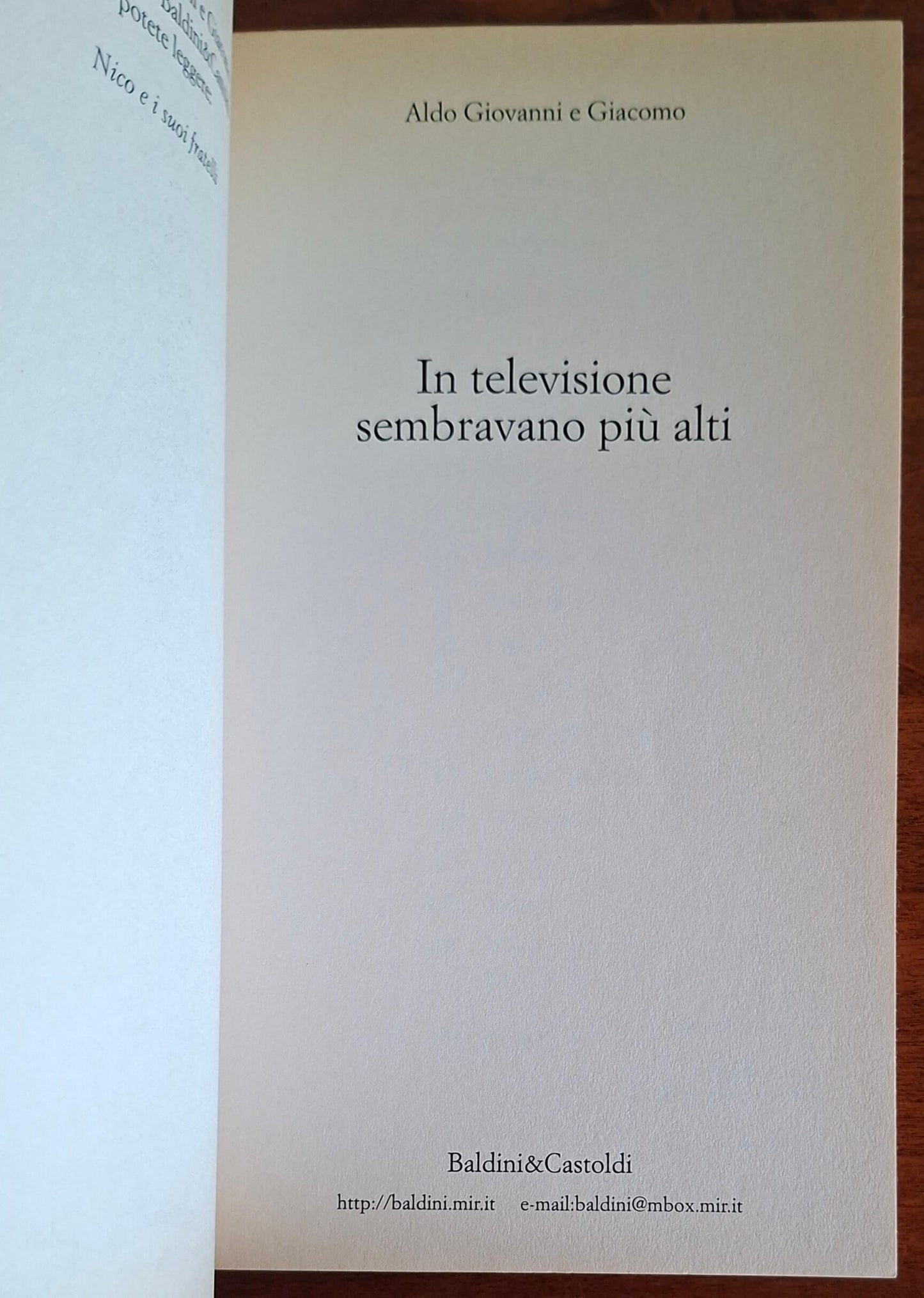 In televisione sembravano più alti - Aldo, Giovanni e Giacomo