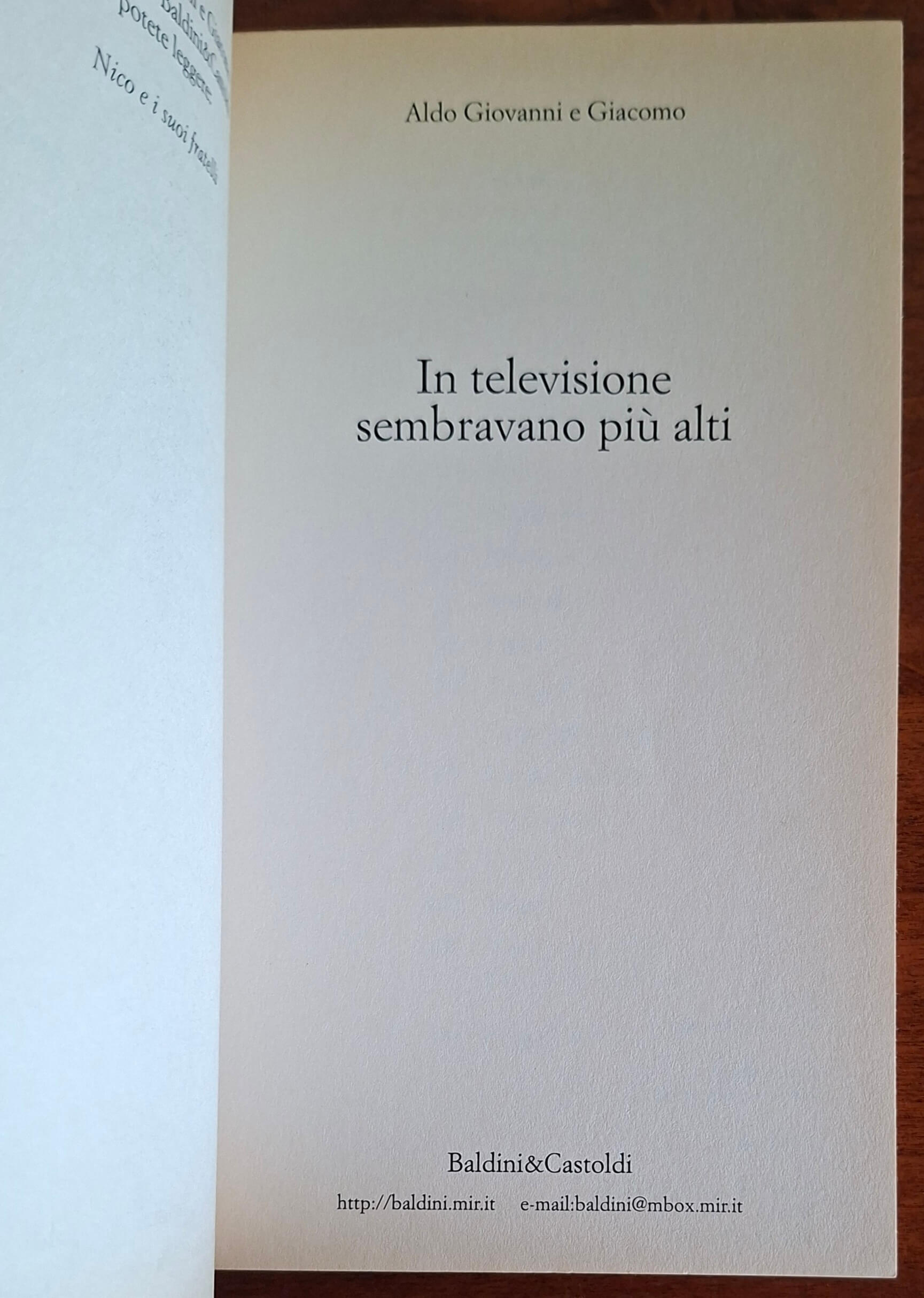 In televisione sembravano più alti - Aldo, Giovanni e Giacomo
