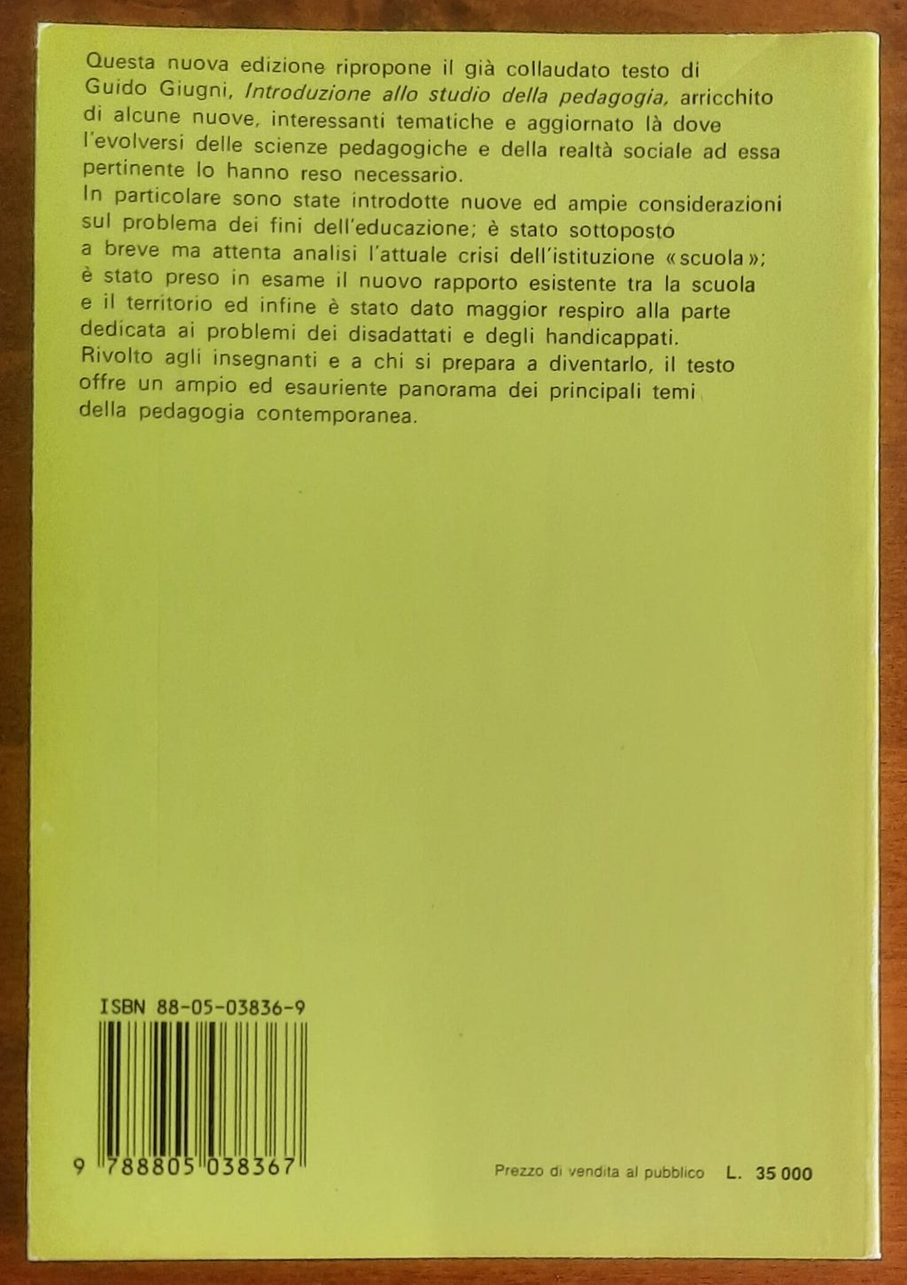 Introduzione allo Studio delle Scienze Pedagogiche - Guido Giugni