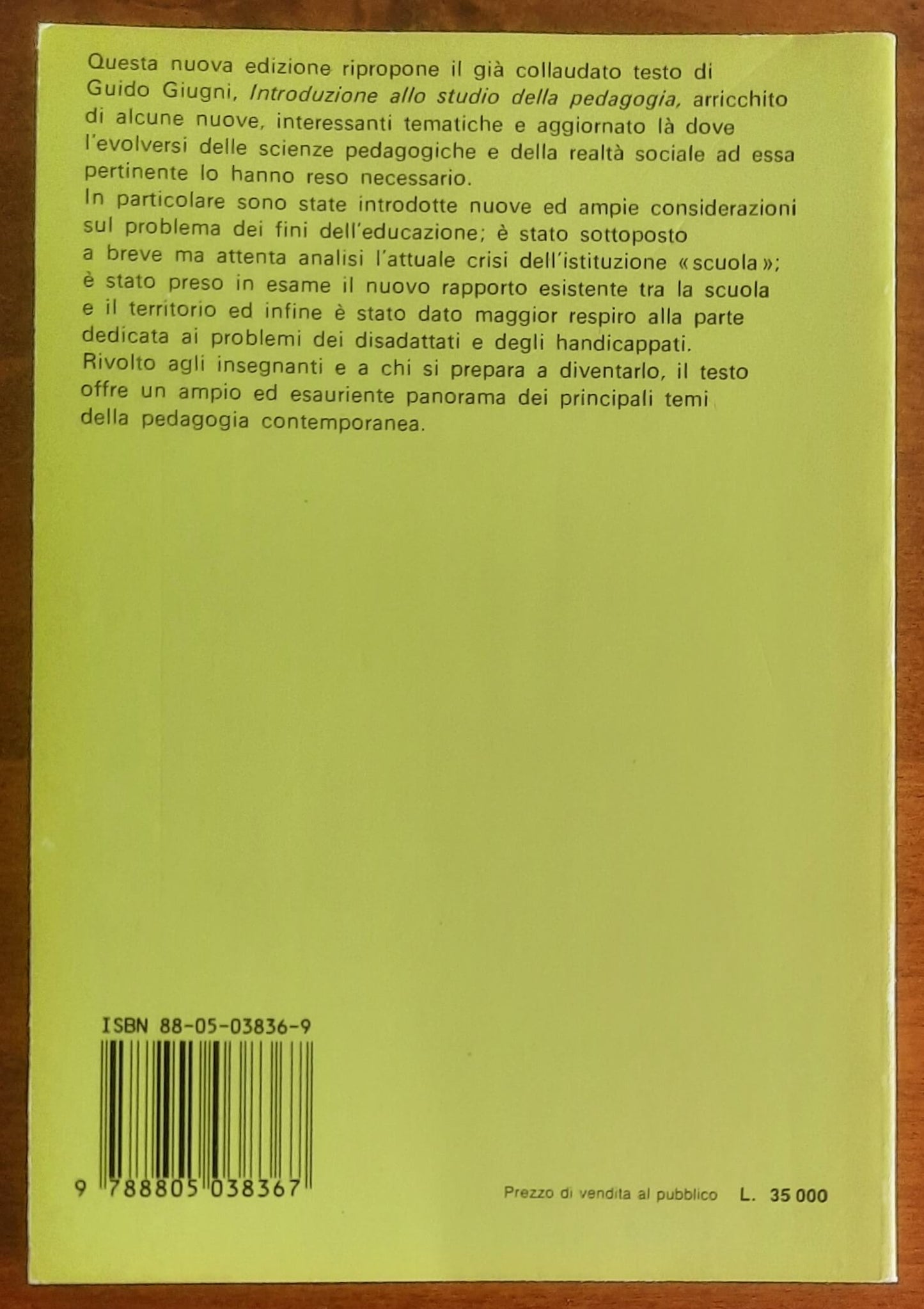 Introduzione allo Studio delle Scienze Pedagogiche - Guido Giugni