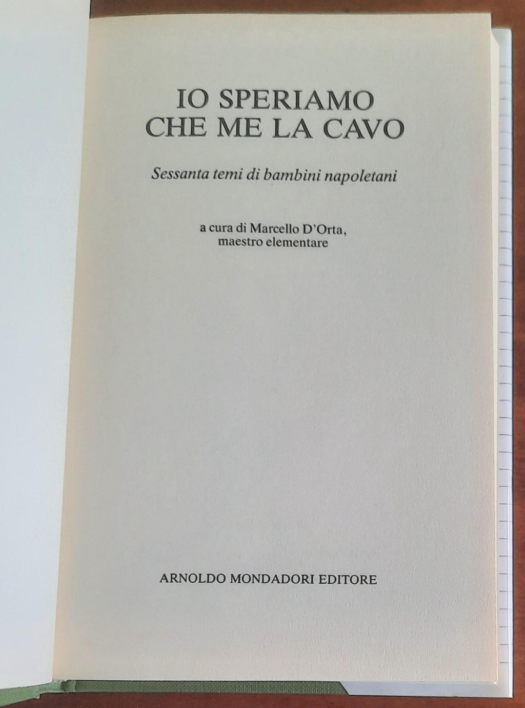Io speriamo che me la cavo. Sessanta temi di bambini napoletani