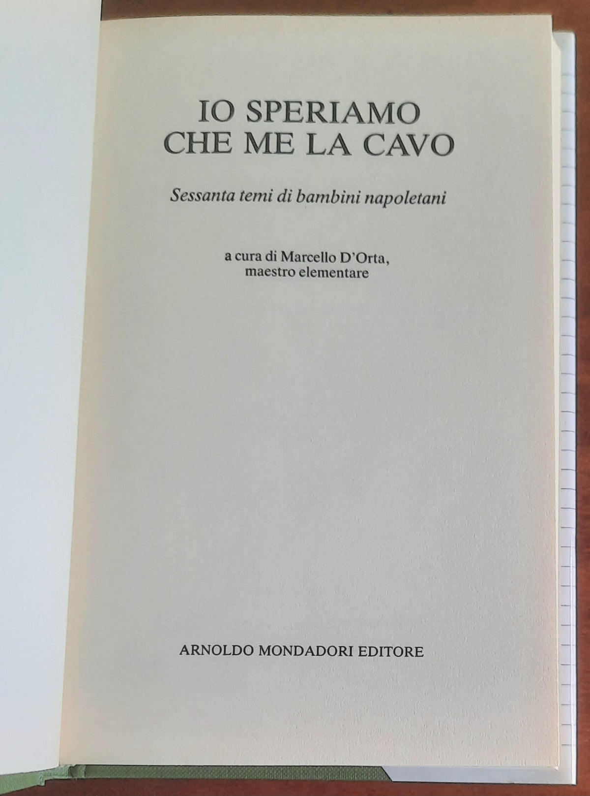Io speriamo che me la cavo. Sessanta temi di bambini napoletani