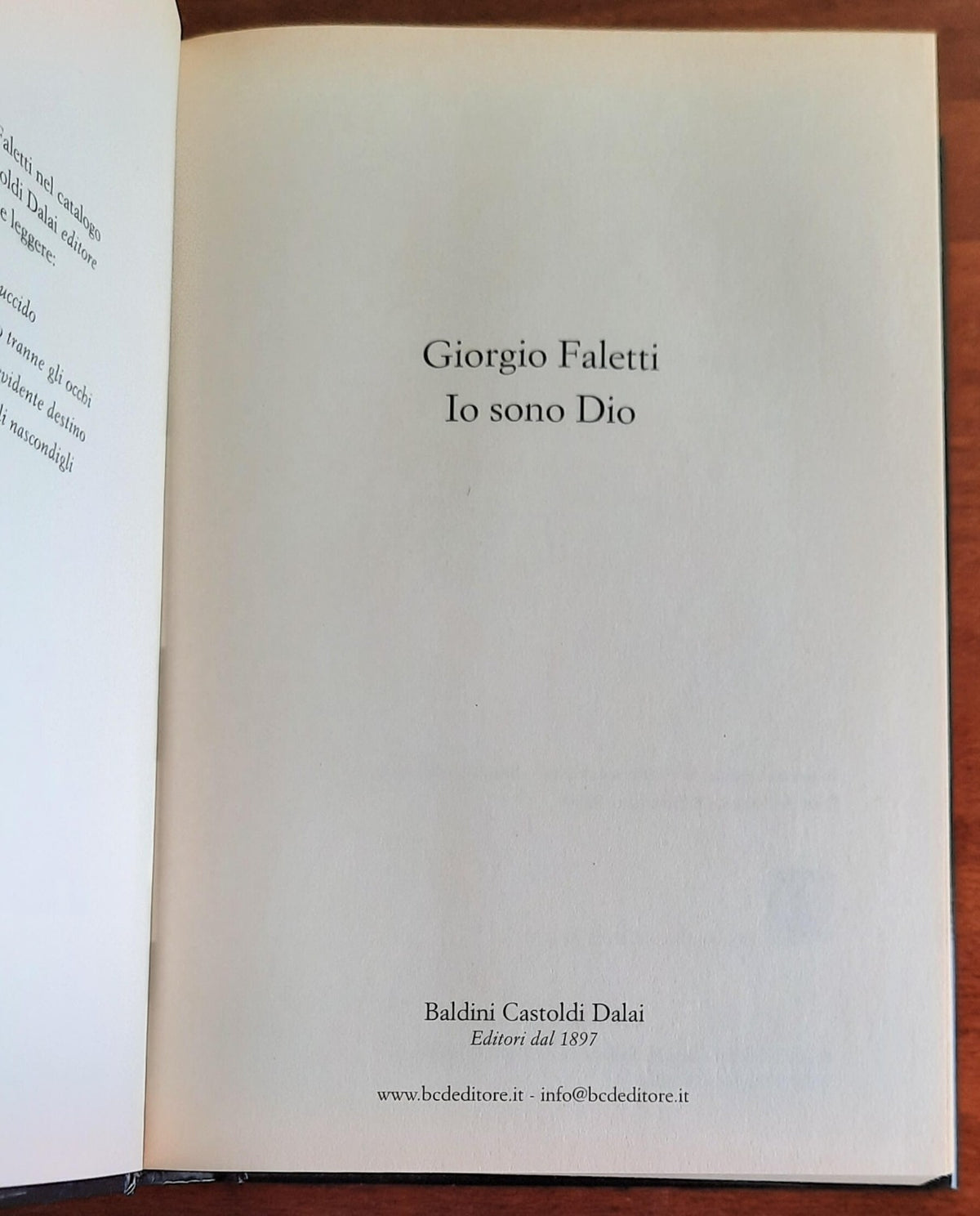 Io sono Dio - di Giorgio Faletti