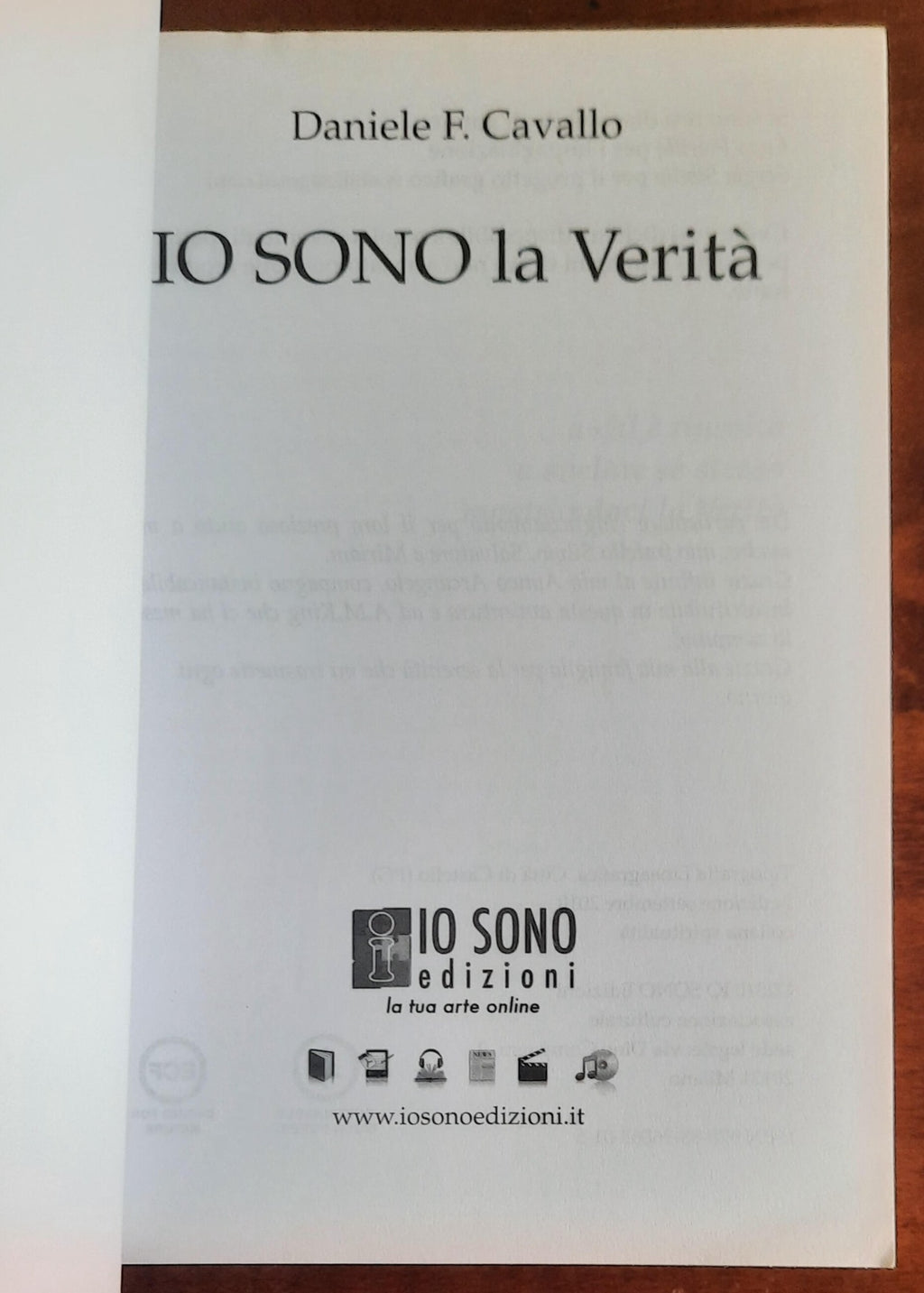 Io sono la Verità - di Daniele F. Cavallo
