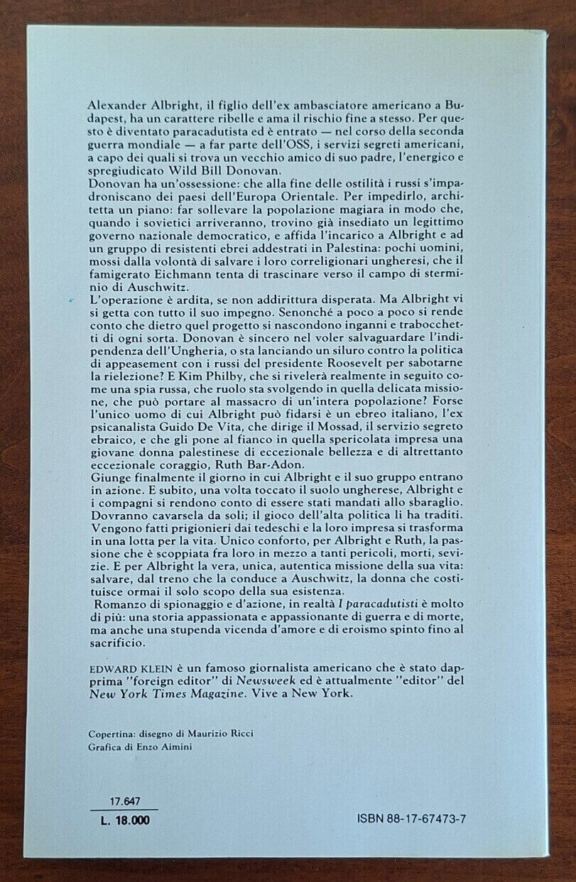 I paracadutisti - Edward Klein - Rizzoli