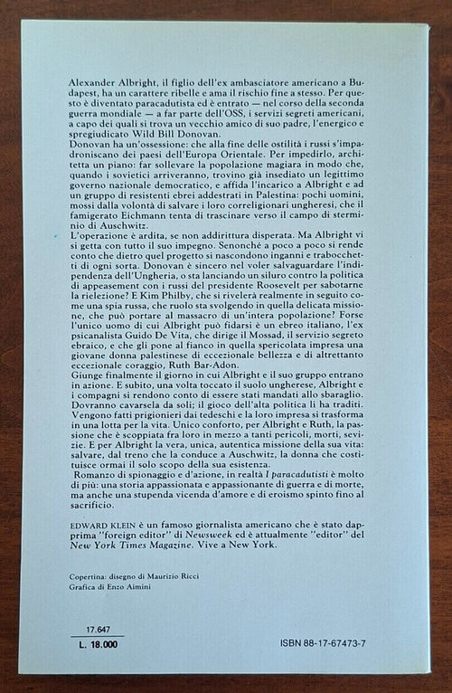 I paracadutisti - Edward Klein - Rizzoli