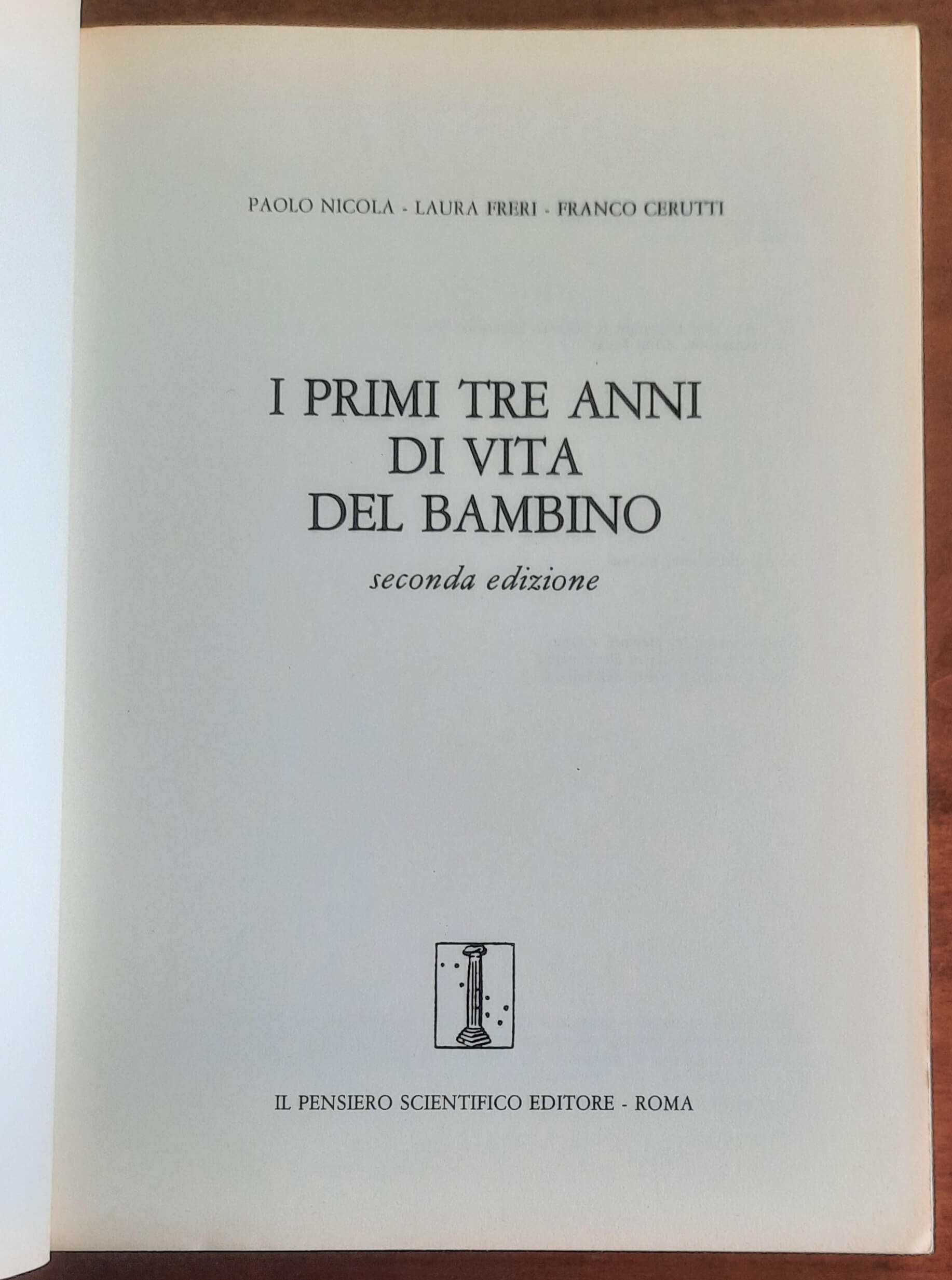 I primi tre anni di vita del bambino - Il Pensiero Scientifico Editore