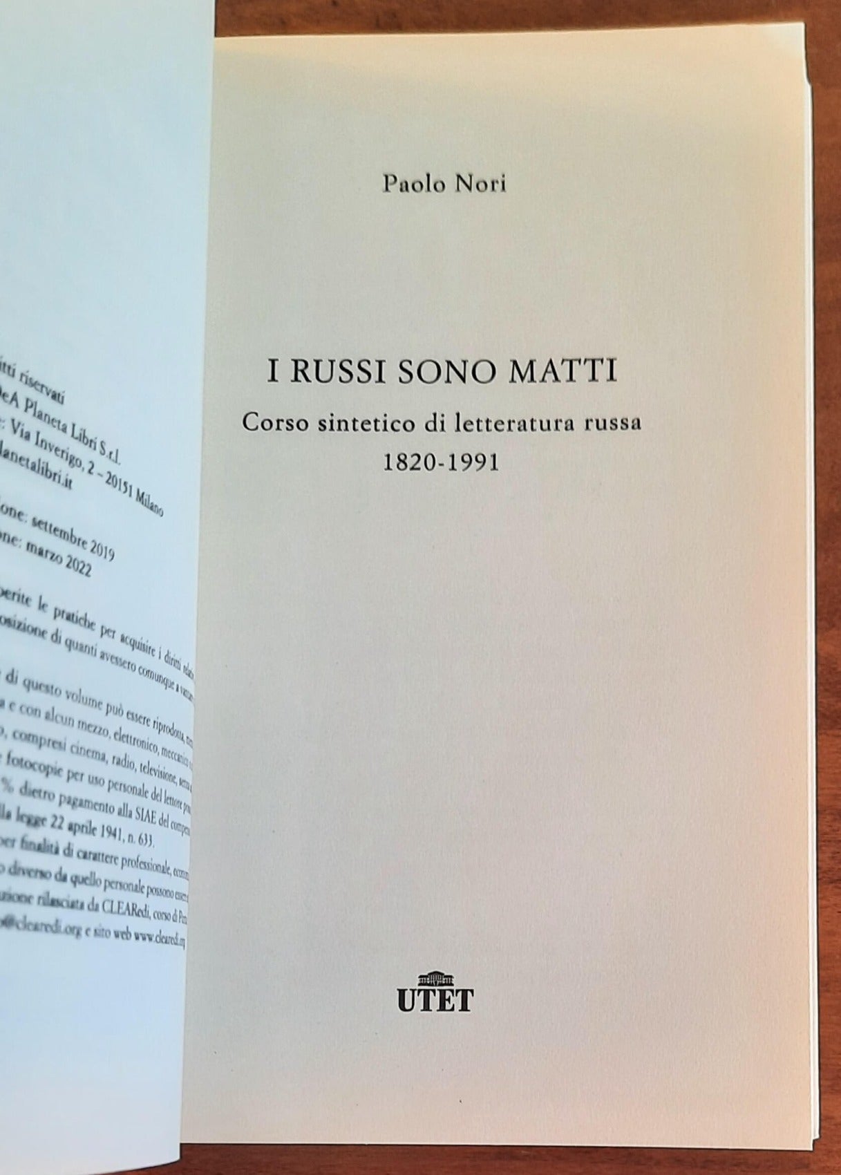 I russi sono matti. Corso sintetico di letteratura russa 1820-1991