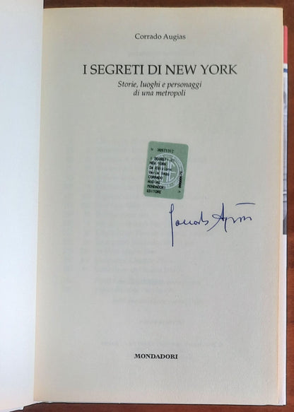 I segreti di New York - di Corrado Augias - con firma dell'Autore