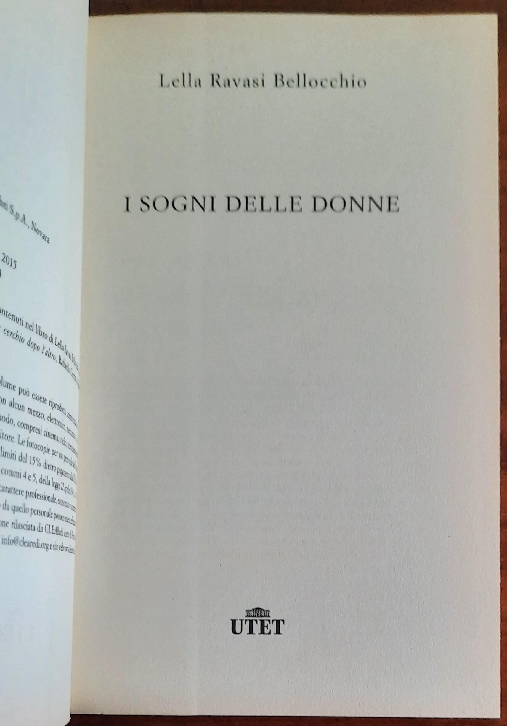 I sogni delle donne - di Lella Ravasi Bellocchio - UTET