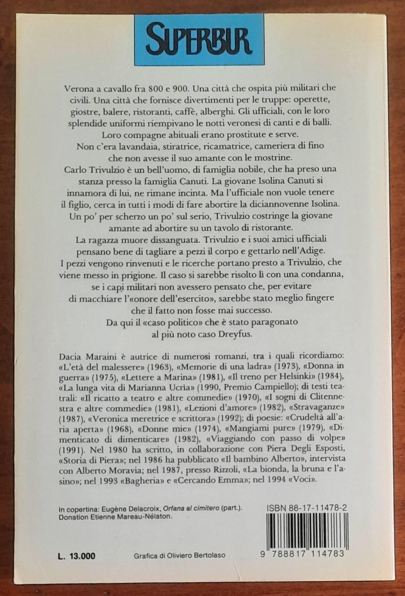 Isolina - di Dacia Maraini - B.U.R.