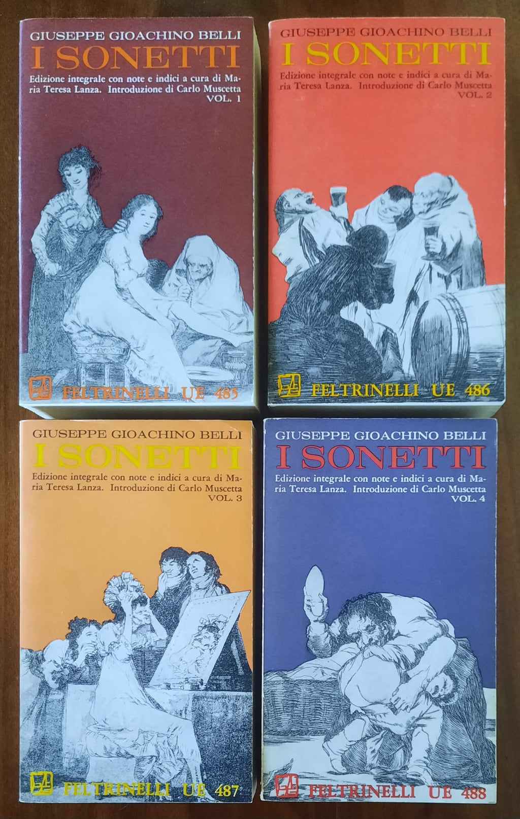 I sonetti - 4 vol. - di Giuseppe Gioachino Belli - Feltrinelli