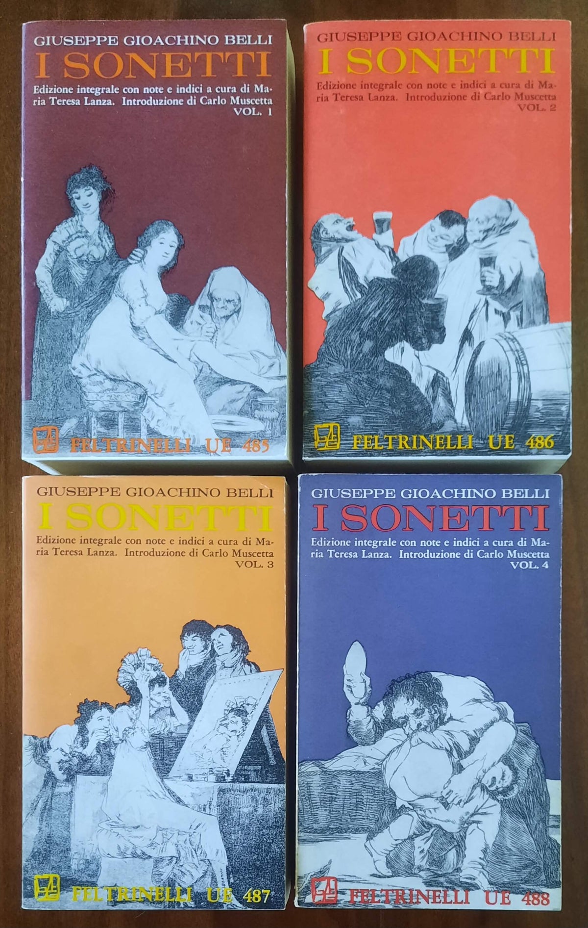 I sonetti - 4 vol. - di Giuseppe Gioachino Belli - Feltrinelli