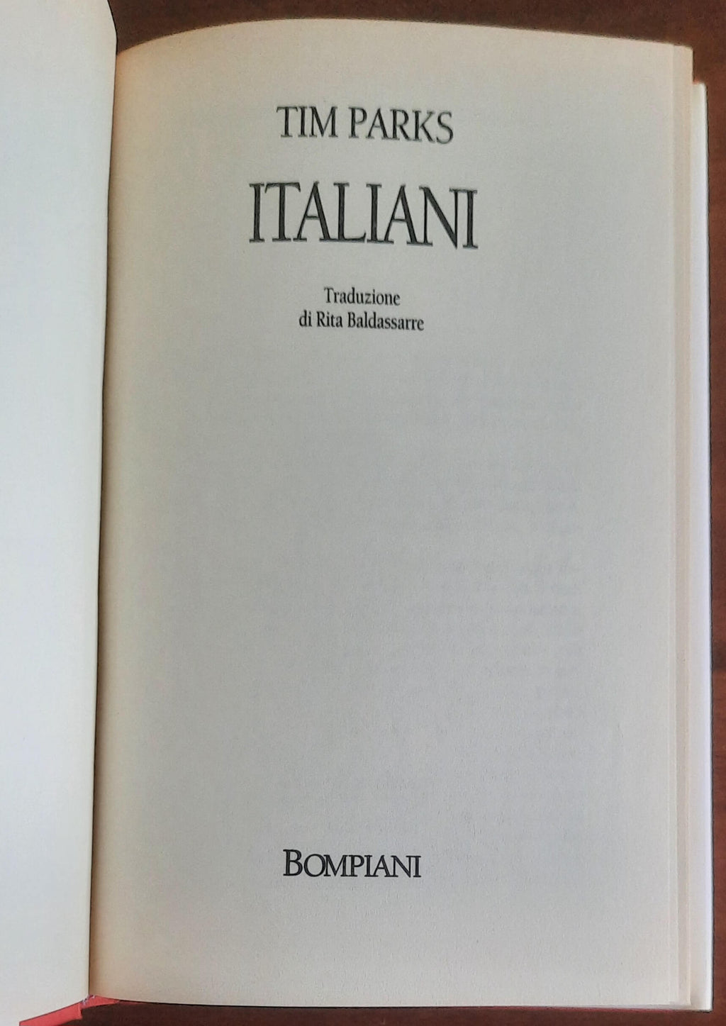 Italiani - di Tim Parks - Bompiani