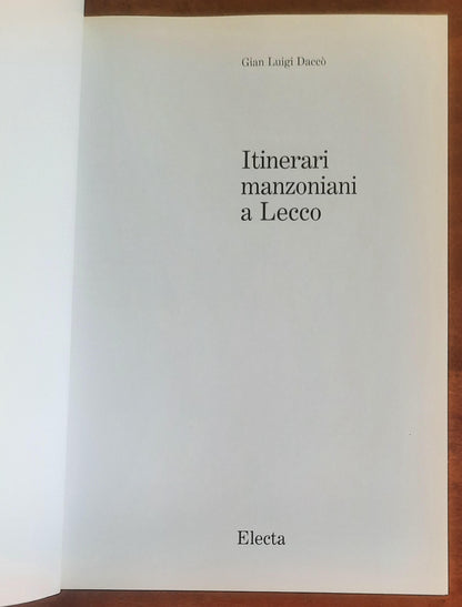 Itinerari manzoniani a Lecco - Guide Artistiche Electa