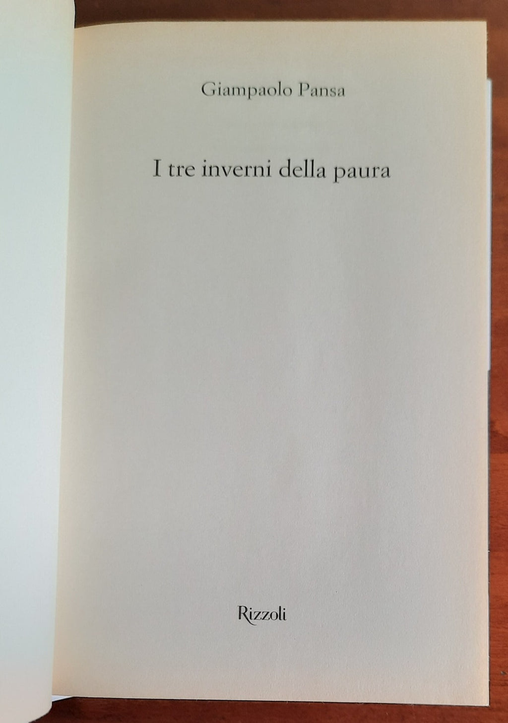I tre inverni della paura - di G. Pansa - Libreria Biellese