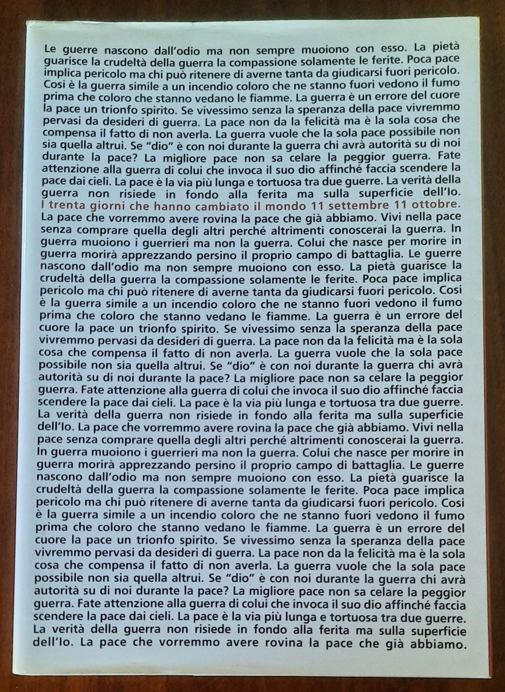 I trenta giorni che hanno cambiato il mondo. 11 settembre - 11 ottobre (2001)