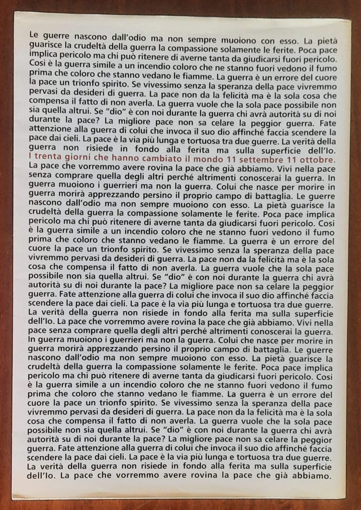 I trenta giorni che hanno cambiato il mondo. 11 settembre - 11 ottobre (2001)