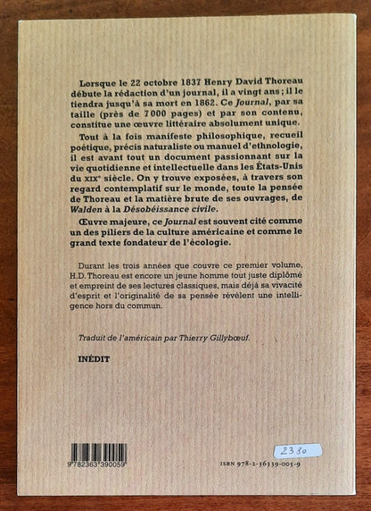 JOURNAL 1837-1840: Volume 1 (octobre 1837 - décembre 1840)