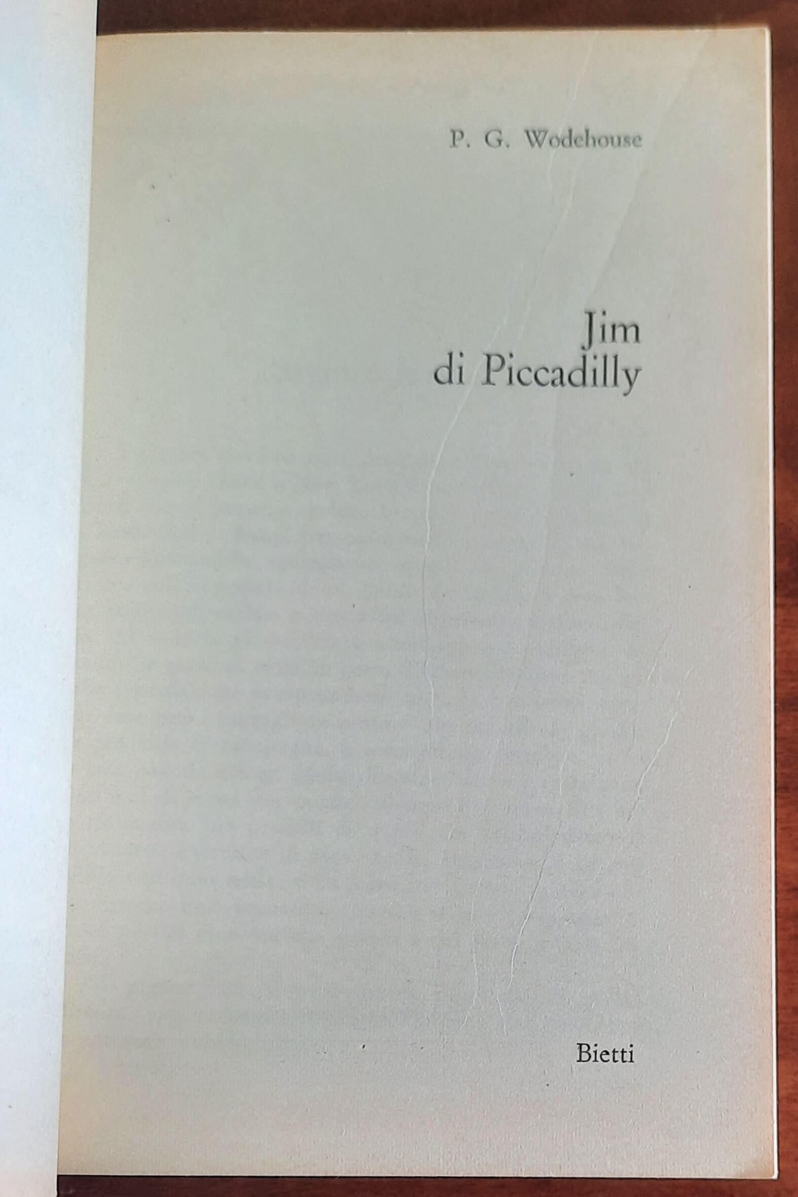 Jim di Piccadilly - di Pelham Grenville Wodehouse - Bietti