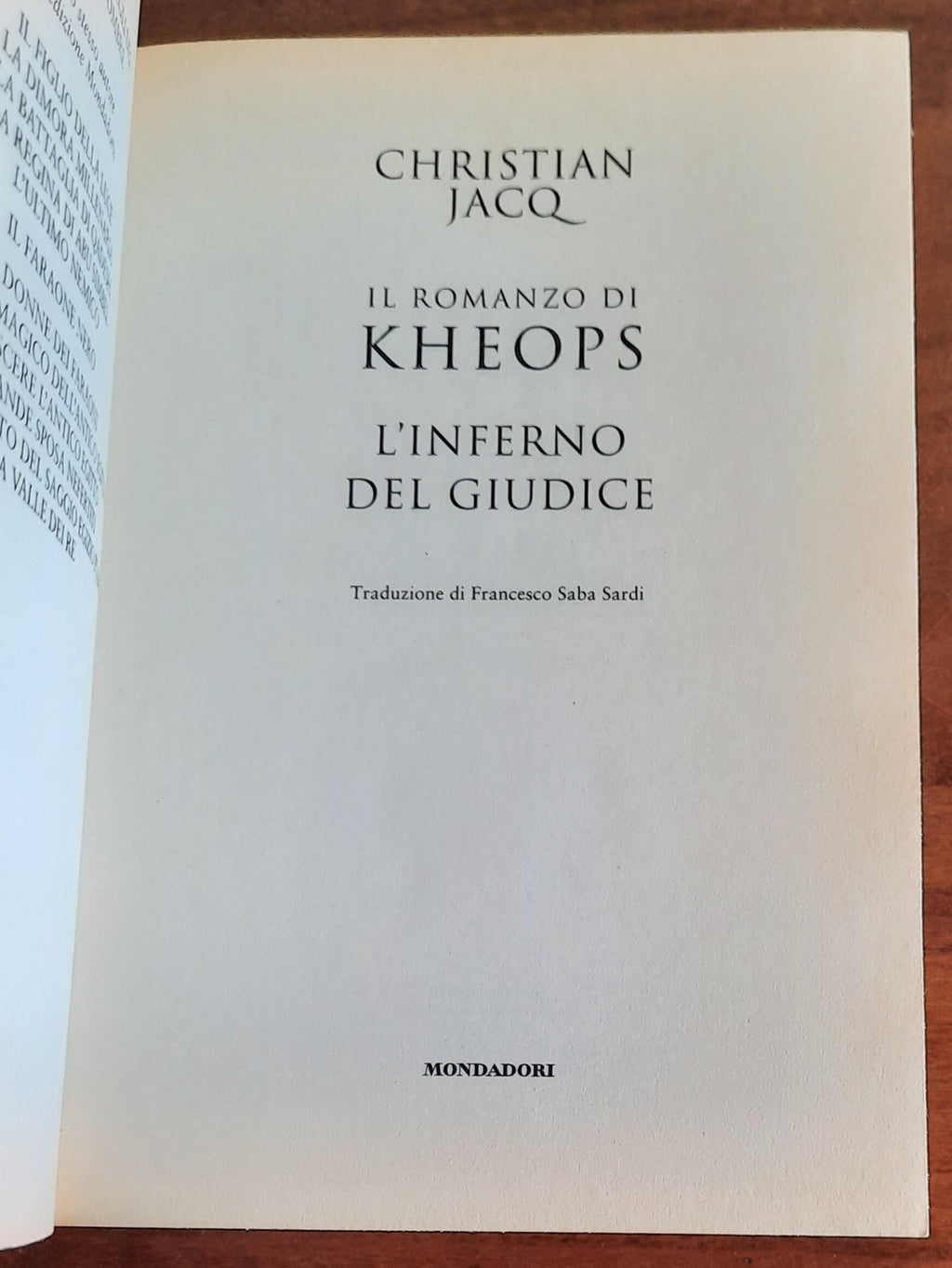 Kheops. L’inferno del giudice - di Christian Jacq