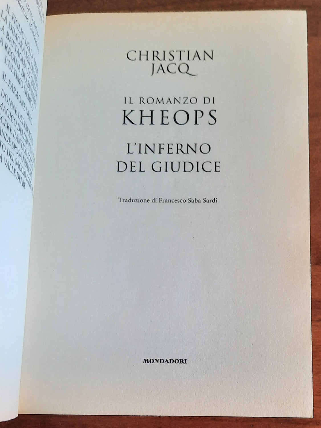 Kheops. L’inferno del giudice - di Christian Jacq